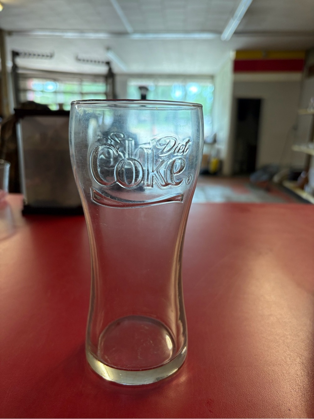 Embossed Clear Glass Tumbler - Classic Logo